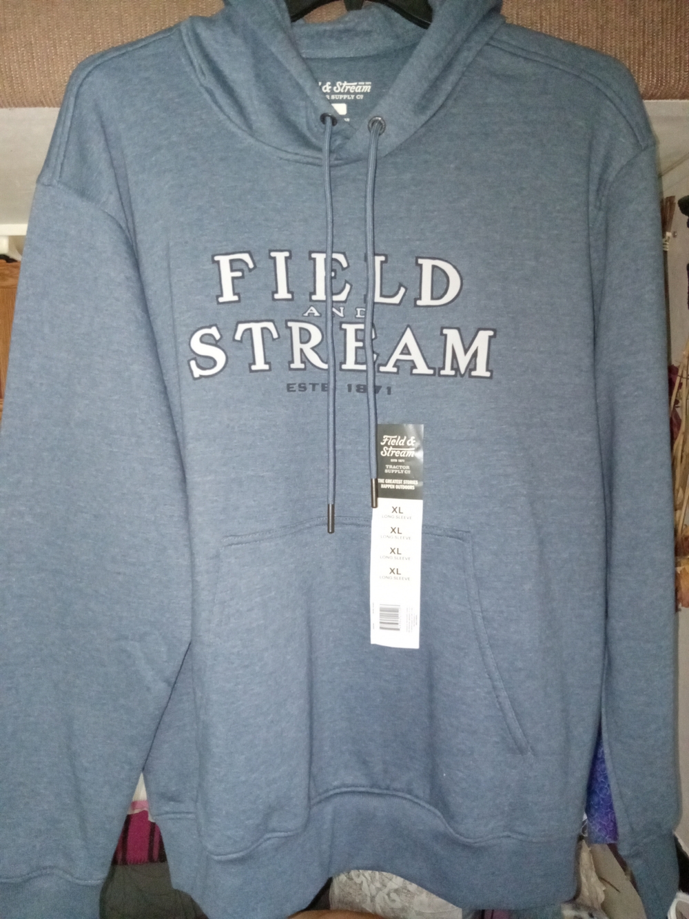 Field & Stream Heathered Slate Blue Pullover Hoodie